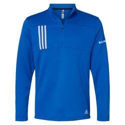 Image of Adidas 3-Stripes Double Knit Quarter-Zip Pullover