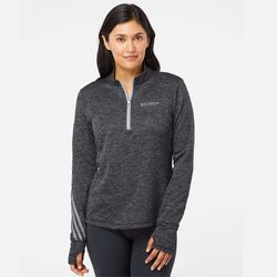 Image of Adidas Women's Brushed Terry Heathered 1/4 Zip Pullover