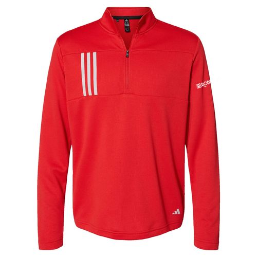 Adidas 3-Stripes Double Knit Quarter-Zip Pullover image thumbnail