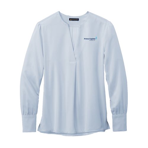 Brooks Brothers® Women's Open-Neck Satin Blouse image thumbnail
