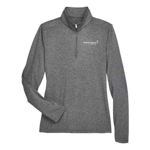 ULTRACLUB Ladies Cool & Dry Heathered Performance Quarter-Zip image thumbnail