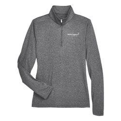 Image of ULTRACLUB Ladies Cool & Dry Heathered Performance Quarter-Zip