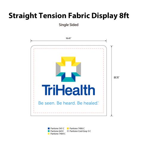 8ft Single-Side Straight Fabric Display Kit  image thumbnail