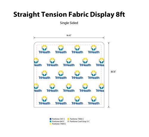 8ft Single-Side Straight Fabric Display Kit  image thumbnail