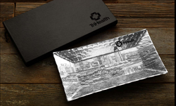 Image of 6 1/2 x 12" Horizon Tray with custom Cincinnati Die Struck skyline