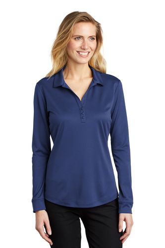 Port Authority Women's Silk Touch Performance Long Sleeve Polo image thumbnail