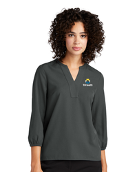 Image of Mercer+Mettle Stretch Crepe 3/4-Sleeve Blouse