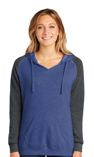 District Ladies Lightweight Fleece Raglan Hoodie image thumbnail