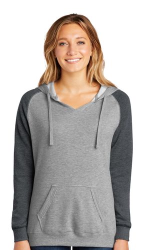 District Ladies Lightweight Fleece Raglan Hoodie image thumbnail