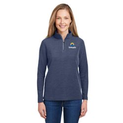 Image of Ladies' Fusion ChromaSoft Pique Quarter-Zip