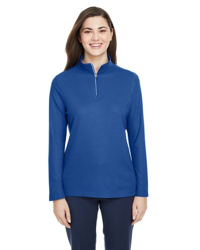 Ladies' Fusion ChromaSoft Pique Quarter-Zip image thumbnail