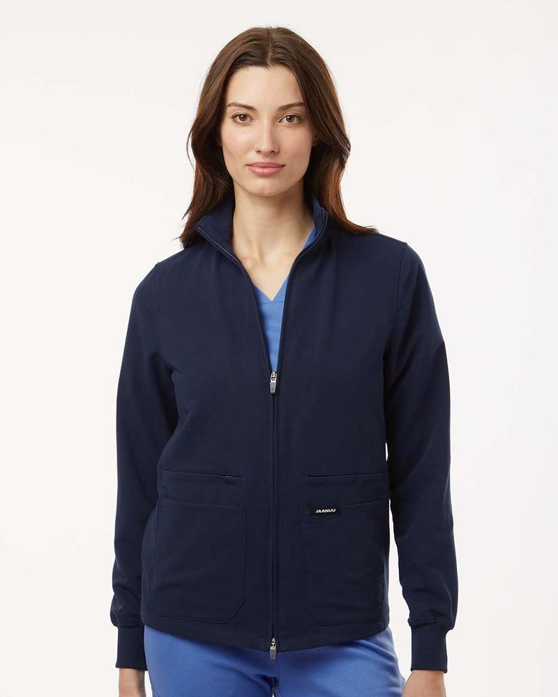 Jaanuu - Women's Ceri Essential Full-Zip 6-Pocket Scrub Jacket primary image