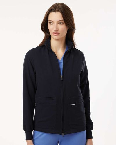 Jaanuu - Women's Ceri Essential Full-Zip 6-Pocket Scrub Jacket image thumbnail