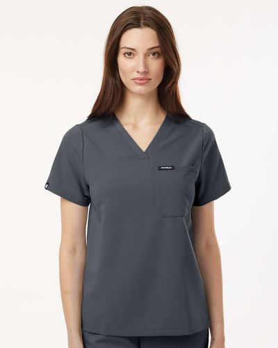 Jaanuu - Women's Rhena Essential 1-Pocket Scrub V-Neck Top image thumbnail