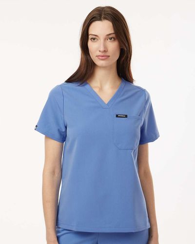 Jaanuu - Women's Rhena Essential 1-Pocket Scrub V-Neck Top image thumbnail