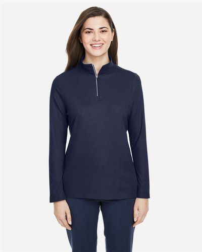Ladies' Fusion ChromaSoft Pique Quarter-Zip image thumbnail