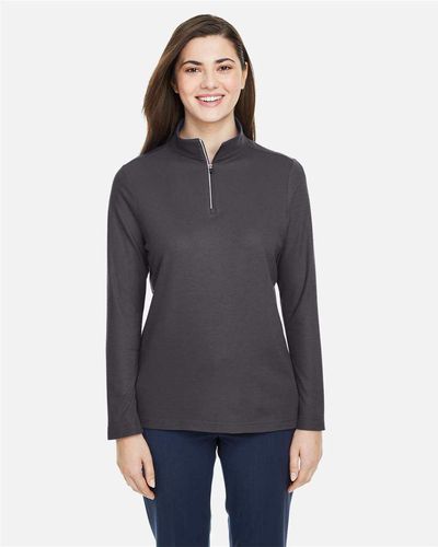 Ladies' Fusion ChromaSoft Pique Quarter-Zip image thumbnail