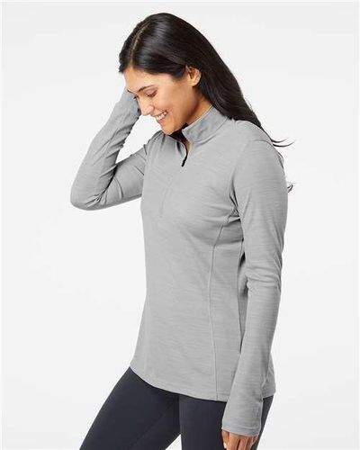 Women's Lightweight Mélange Quarter-Zip Pullover - A476 image thumbnail