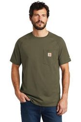 Image of Carhartt Force Cotton Delmont Short Sleeve T-Shirt. CT100410