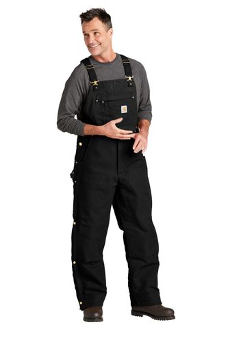 33" Inseam- Carhartt Tall Firm Duck Insulated Bib Overalls CTT104393 image thumbnail