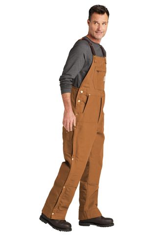 33" Inseam- Carhartt Tall Firm Duck Insulated Bib Overalls CTT104393 image thumbnail