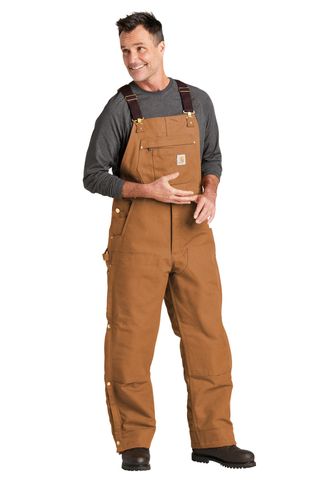 33" Inseam- Carhartt Tall Firm Duck Insulated Bib Overalls CTT104393 image thumbnail