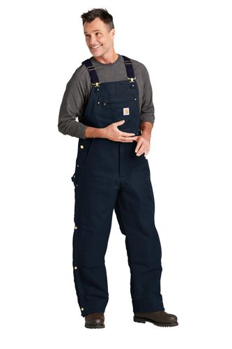 33" Inseam- Carhartt Tall Firm Duck Insulated Bib Overalls CTT104393 image thumbnail