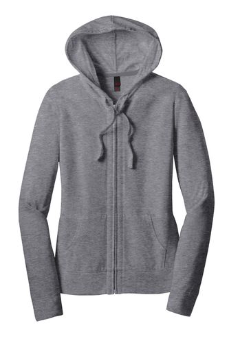 District Women's Fitted Jersey Full-Zip Hoodie. DT2100 image thumbnail