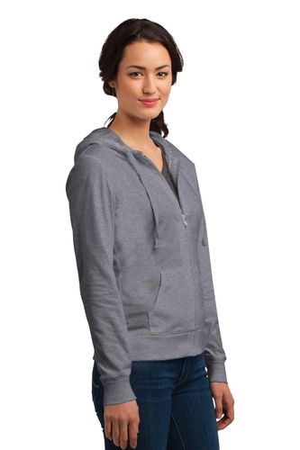 District Women's Fitted Jersey Full-Zip Hoodie. DT2100 image thumbnail