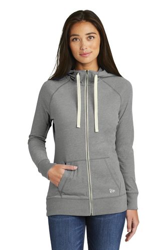 New Era Ladies Sueded Cotton Blend Full-Zip Hoodie. LNEA122 image thumbnail