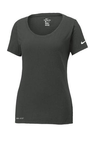 Nike Ladies Dri-FIT Cotton/Poly Scoop Neck Tee. NKBQ5234 image thumbnail