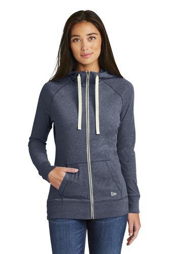 New Era Ladies Sueded Cotton Blend Full-Zip Hoodie. LNEA122 image thumbnail