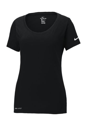 Nike Ladies Dri-FIT Cotton/Poly Scoop Neck Tee. NKBQ5234 image thumbnail