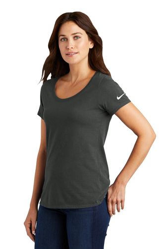 Nike Ladies Dri-FIT Cotton/Poly Scoop Neck Tee. NKBQ5234 image thumbnail