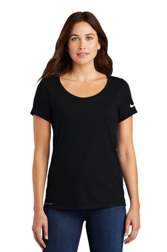 Nike Ladies Dri-FIT Cotton/Poly Scoop Neck Tee. NKBQ5234 image thumbnail