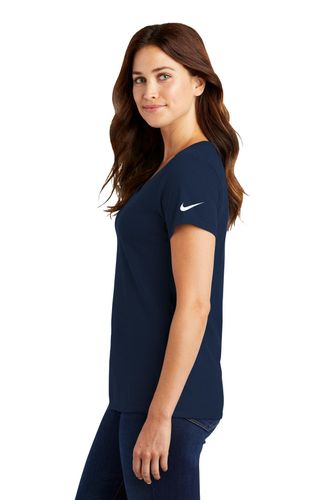 Nike Ladies Dri-FIT Cotton/Poly Scoop Neck Tee. NKBQ5234 image thumbnail