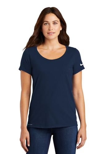 Nike Ladies Dri-FIT Cotton/Poly Scoop Neck Tee. NKBQ5234 image thumbnail
