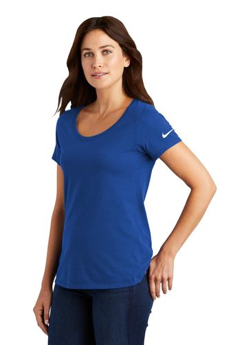 Nike Ladies Dri-FIT Cotton/Poly Scoop Neck Tee. NKBQ5234 image thumbnail