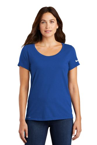 Nike Ladies Dri-FIT Cotton/Poly Scoop Neck Tee. NKBQ5234 image thumbnail