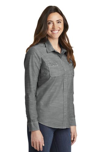 Port Authority Ladies Slub Chambray Shirt. LW380 image thumbnail Port Authority Ladies Slub Chambray Shirt. LW380 image thumbnail
