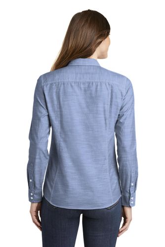 Port Authority Ladies Slub Chambray Shirt. LW380 image thumbnail Port Authority Ladies Slub Chambray Shirt. LW380 image thumbnail