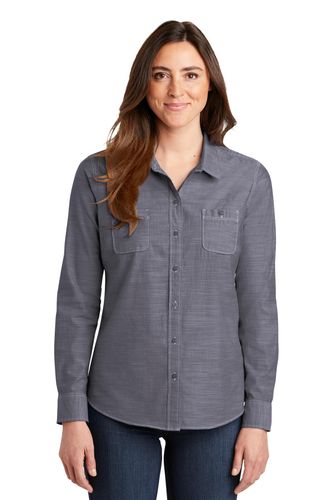 Port Authority Ladies Slub Chambray Shirt. LW380 image thumbnail Port Authority Ladies Slub Chambray Shirt. LW380 image thumbnail