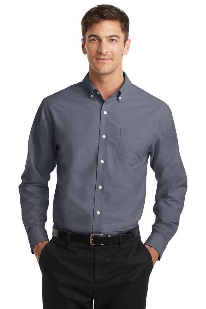 Port Authority Tall SuperPro Oxford Shirt. TS658 primary image