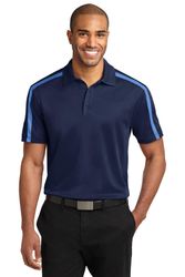 Image of Port Authority Silk Touch Performance Colorblock Stripe Polo. K547