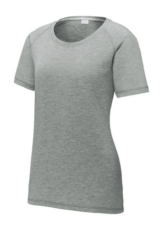 Sport-Tek Ladies PosiCharge Tri-Blend Wicking Scoop Neck Raglan Tee. LST400 image thumbnail