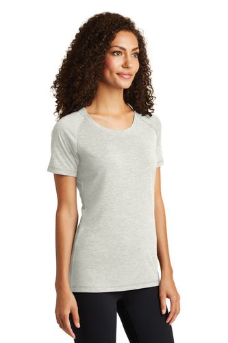 Sport-Tek Ladies PosiCharge Tri-Blend Wicking Scoop Neck Raglan Tee. LST400 image thumbnail