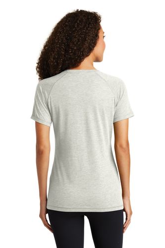 Sport-Tek Ladies PosiCharge Tri-Blend Wicking Scoop Neck Raglan Tee. LST400 image thumbnail