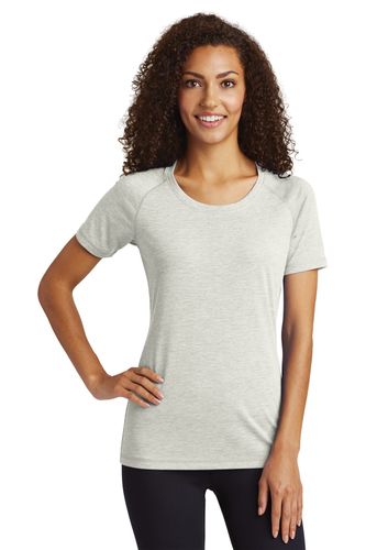 Sport-Tek Ladies PosiCharge Tri-Blend Wicking Scoop Neck Raglan Tee. LST400 image thumbnail