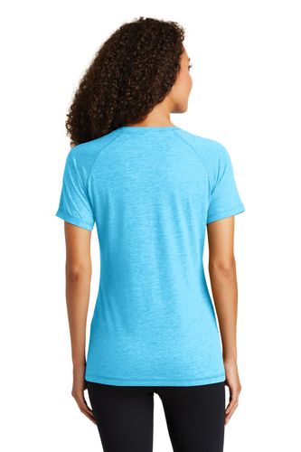 Sport-Tek Ladies PosiCharge Tri-Blend Wicking Scoop Neck Raglan Tee. LST400 image thumbnail