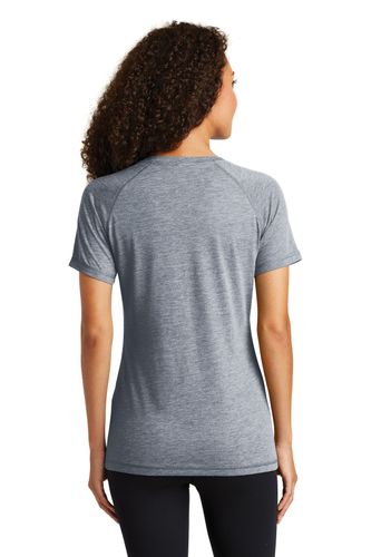 Sport-Tek Ladies PosiCharge Tri-Blend Wicking Scoop Neck Raglan Tee. LST400 image thumbnail